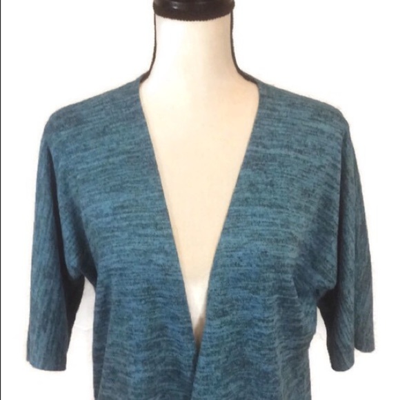 Girls LuLaRoe Turquoise Lindsey Kimono Sz-10/12 - Picture 1 of 4